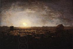 Jean Francois Millet The Sheep Meadow, Moonlight
